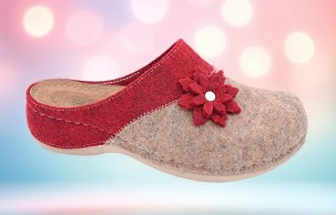 D-1382 crvena/kamel sobna papuča 36