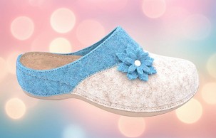 D-1382 plava/bež sobna papuča 36