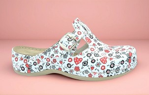 D-1228 bela cvetna klompa 42