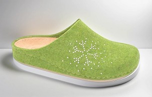 D-1377 zelena sobna papuča 37
