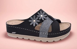 D-1403 crna velur papuča 38