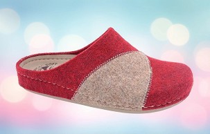 D-1379 crvena/kamel sobna papuča 41
