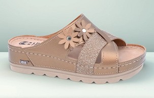 D-1405 metal bronz papuča 37