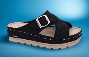 D-1405 crna velur papuča 38