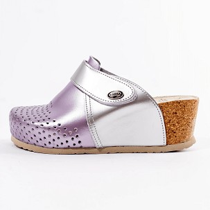 V-029 lila/srebrne klompa 41