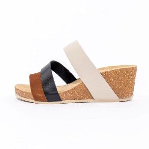 V-023 braon/crna/bež papuča 37