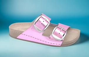 D-1298 metal roze papuča 38