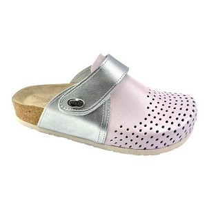 V-009 roze/srebrna klompa 42