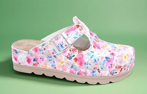 D-1416/1 bež cvetna klompa 42