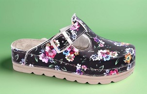 D-1416/1 crna cvetna klompa 41