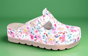 D-1416/1 bela cvetna klompa 38