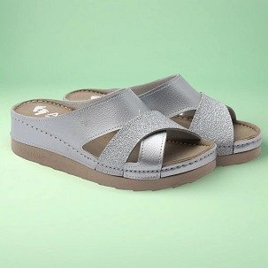 LARA srebrna papuča 37