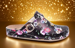 D-1290 crna cvetna klompa 41