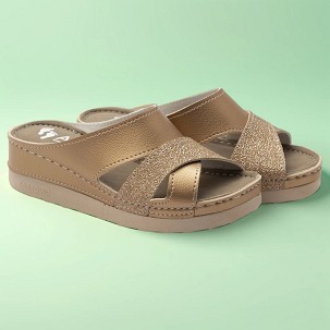 LARA zlatna papuča 40