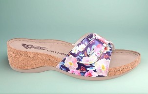 D-1211 plava cvetna papuča 41