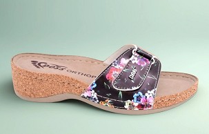 D-1211 crna cvetna papuča 40