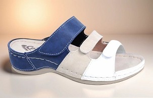 D-1214 teget/bež/bela papuča 42