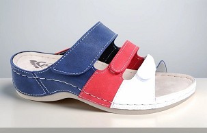 D-1214 teget/crvena/bela papuča 40