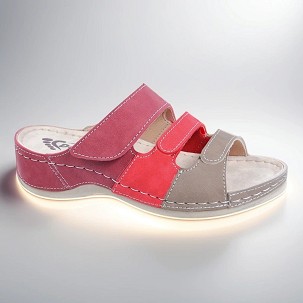 D-1214 bordo/crvena/bež papuča 37