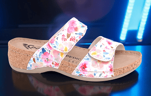 D-1411 bela cvetna papuča 37