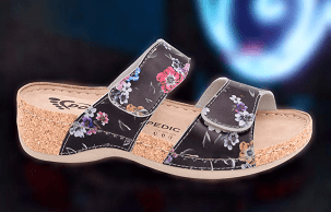 D-1411 crna cvetna papuča 41