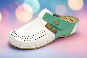 M-201 zelena/bela klompa 38