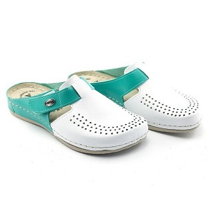 V-170 zelena/bela klompa 38