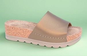 D-1401 metal bronz papuča 38