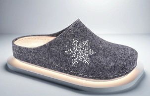 D-1377 siva sobna papuča 36